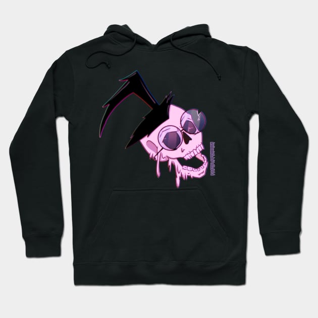 Dib skull Hoodie by Pastelgothicorn